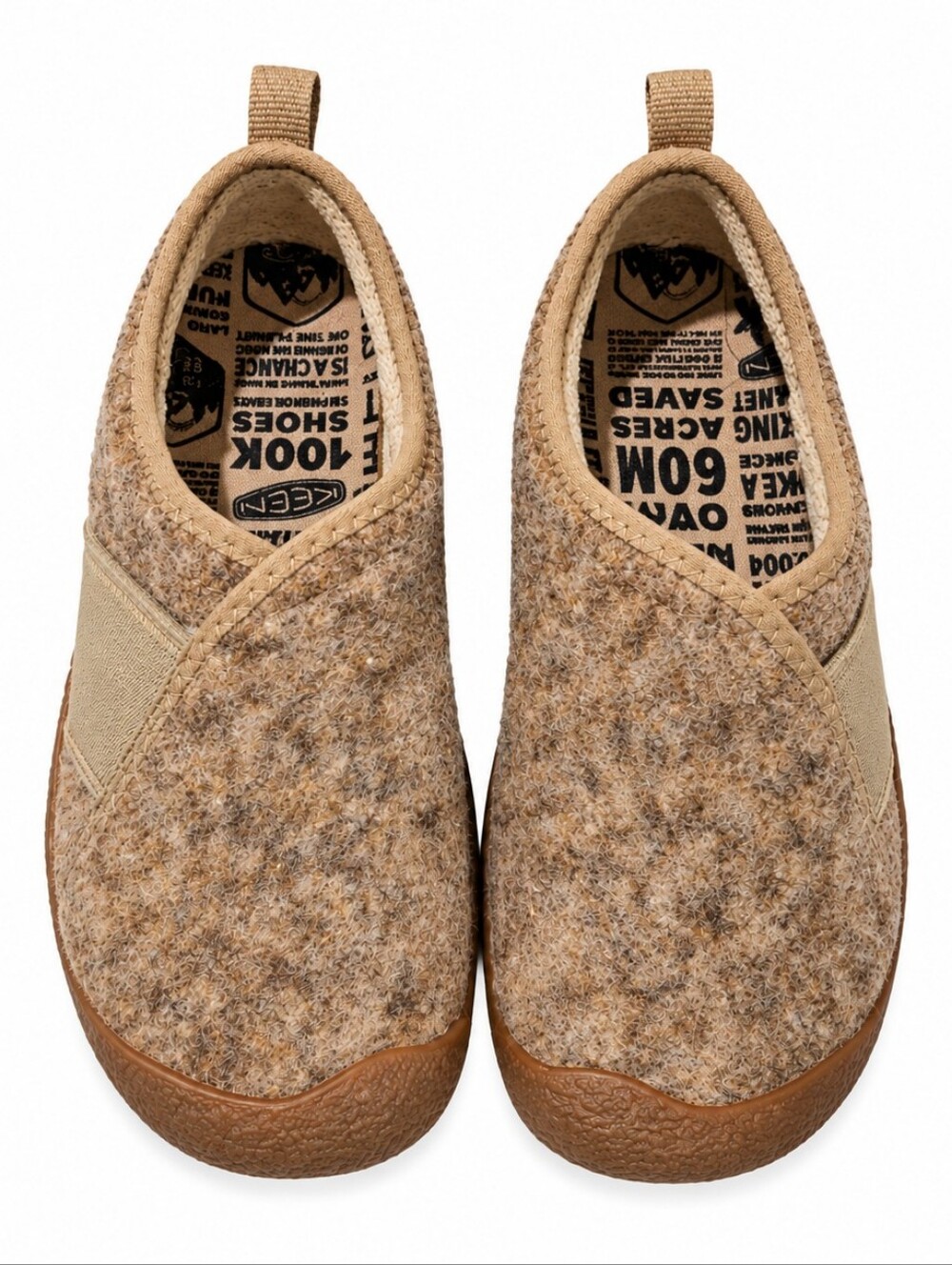 Keen HOWSER CAMP WRAP Women 7.5 TAUPE FELT SNEAKERS SLIP ON COMFORT